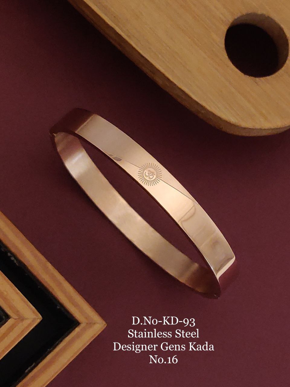 Premium Quality Rose Gold Men's kada Bracelet 9