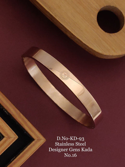 Premium Quality Rose Gold Men's kada Bracelet 9