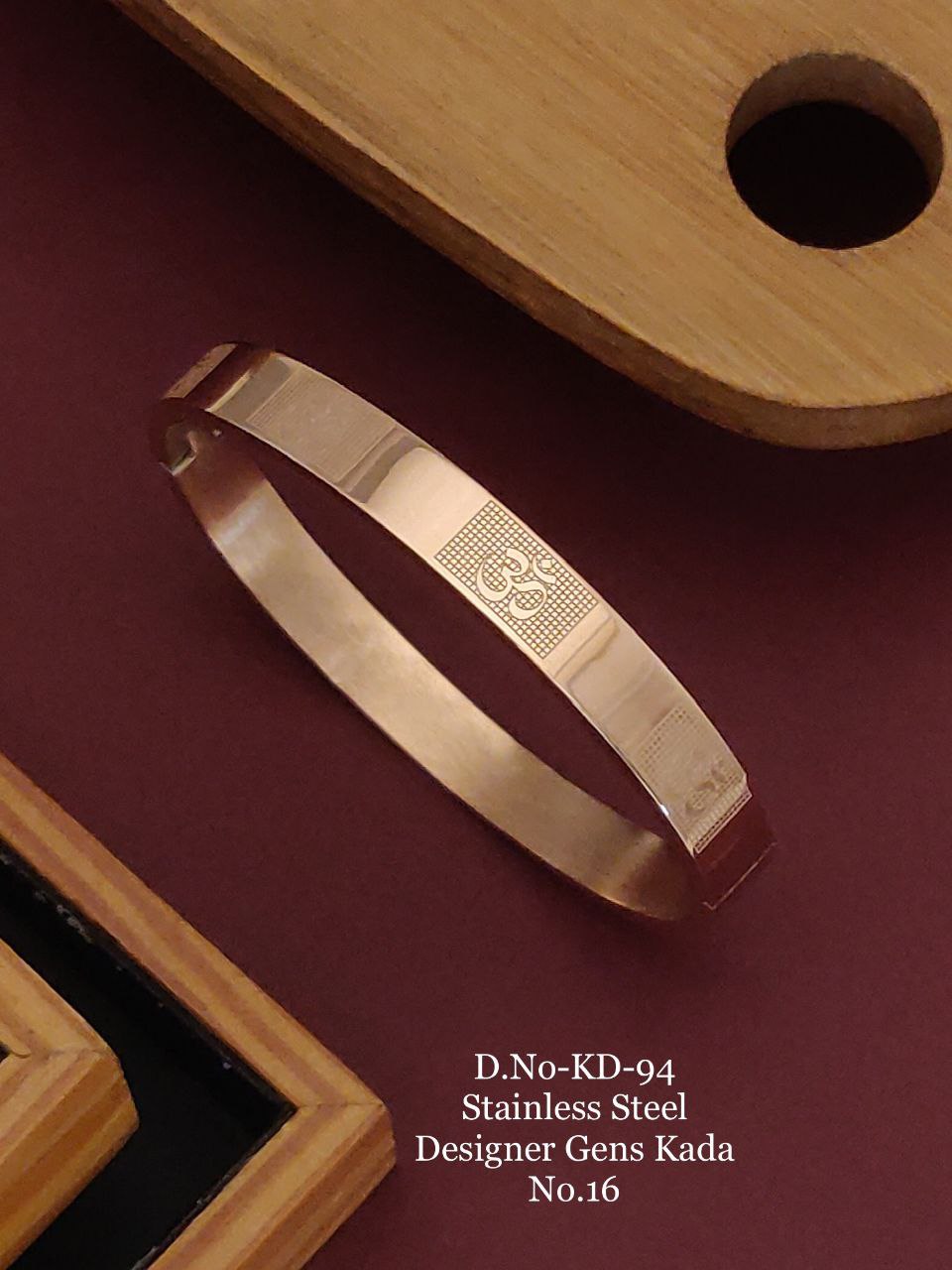 Premium Quality Rose Gold Men's kada Bracelet 10
