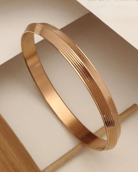 Premium Quality Brass High Rose Gold Men's Kada 04