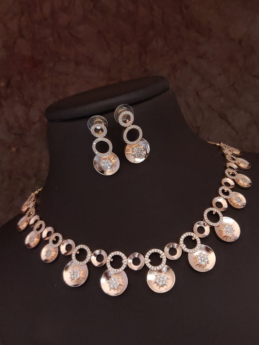 Rose Gold Antique Necklace Set