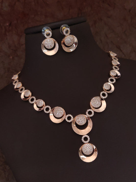 Rose Gold Antique Necklace Set