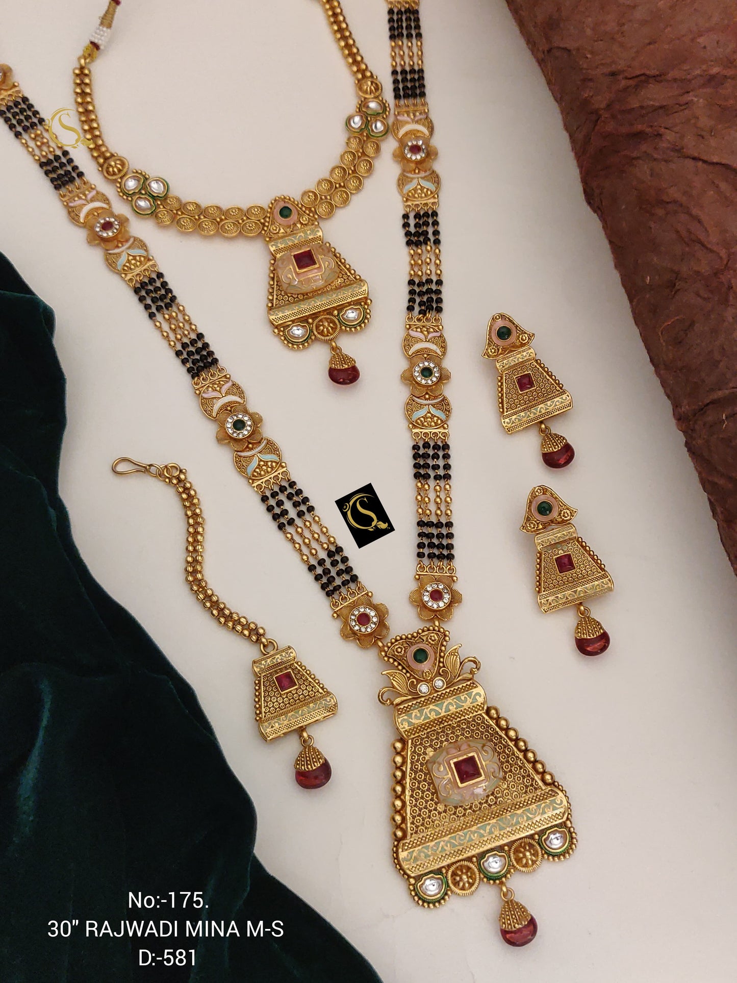 Antique Brass Gold Combo Jewellery Set