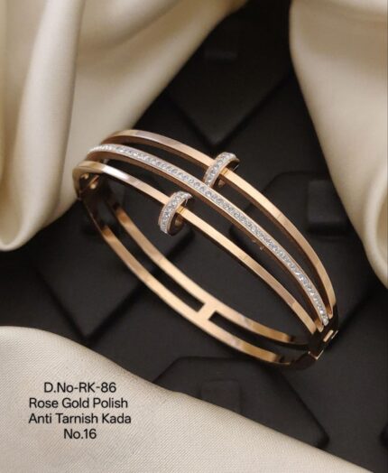 Fancy Stainless Steel Kada/Bracelet For Girls & Woman 15 - Queenzart Imitation Jewellery