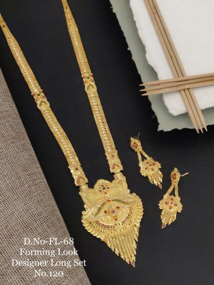 Forming long set with earrings 05 - Queenzart Imitation Jewellery