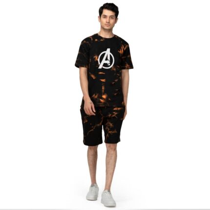 Cotton Men's Nightwear Short - Black