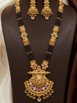Brass Hight Gold Rajwadi Mangalsutra 77 - Image 2
