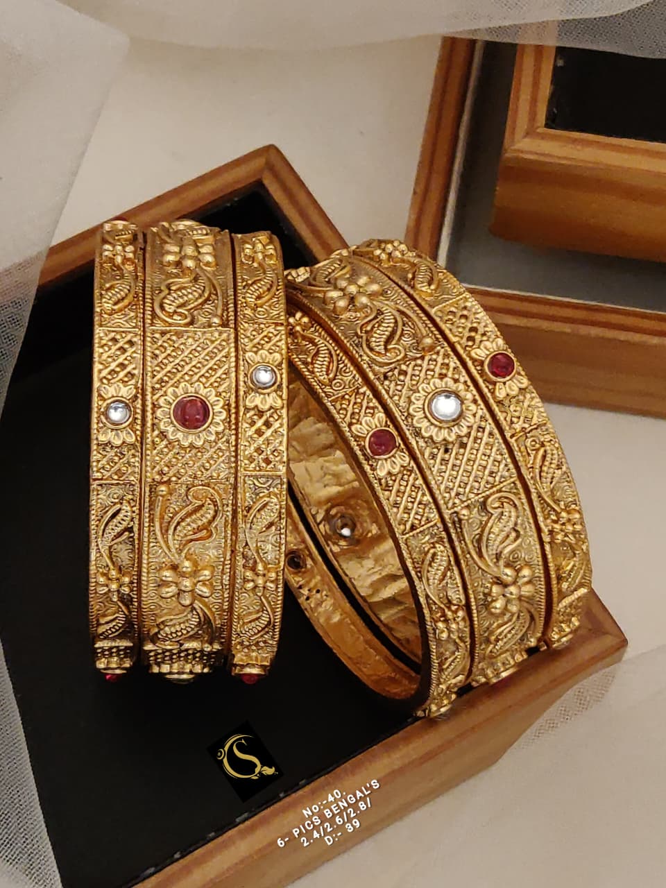 WhatsApp Image 2026-08-19 at 09.38.45 Brass High Gold Antique Bangles 003 - Image 1