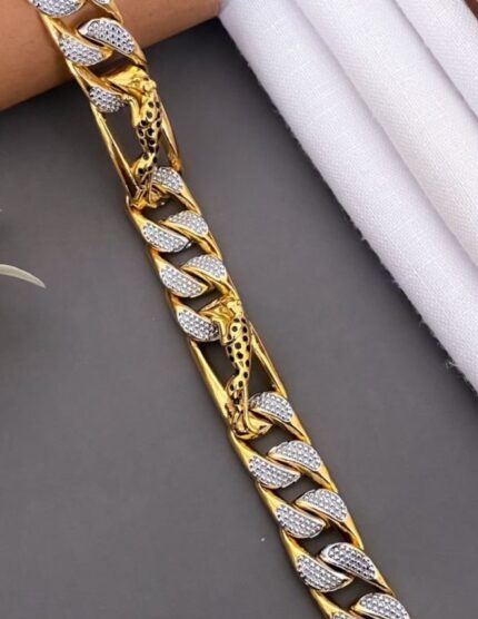 High Quality Gold Plated Bracelet For Men - Queenzart Imitation Jewellery