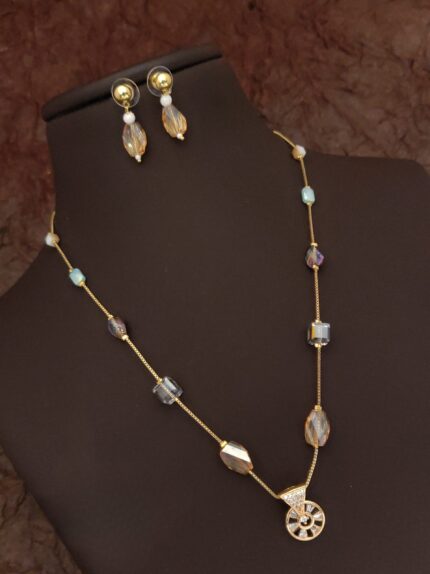 Gold Plated Antique Crystal Chain