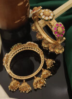 Brass High Gold Antique Bangles - Image 2