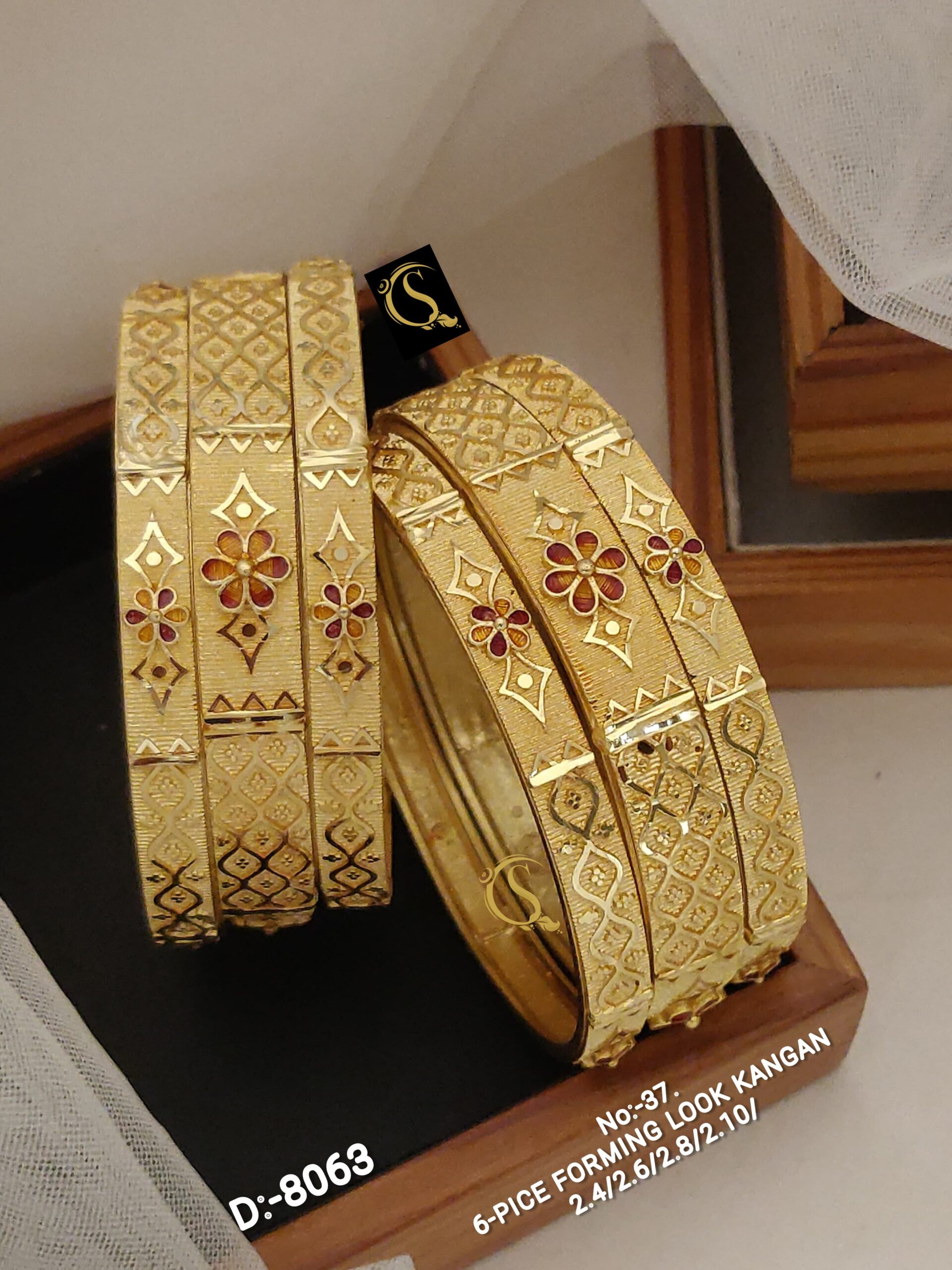 WhatsAppImage2024-11-16at11.48.44 Brass High Gold Antique Bangles 8063 - Image 1