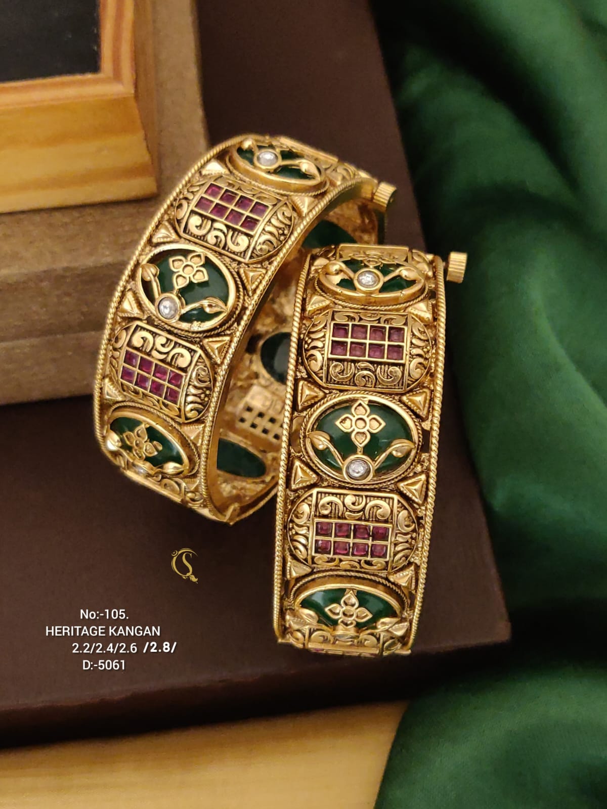 WhatsAppImage2026-01-07at09.42.17 Brass High Gold kada bangle 02 - Image 1
