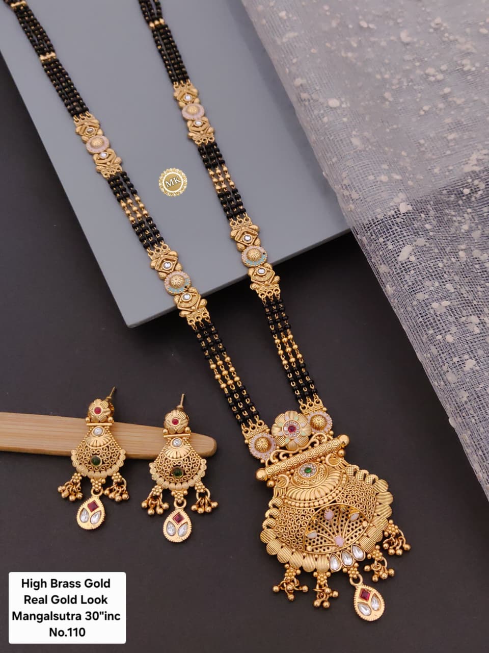 WhatsAppImage2026-03-11at15.58.43 Brass Hight Gold Rajwadi Mangalsutra 83 - Image 1