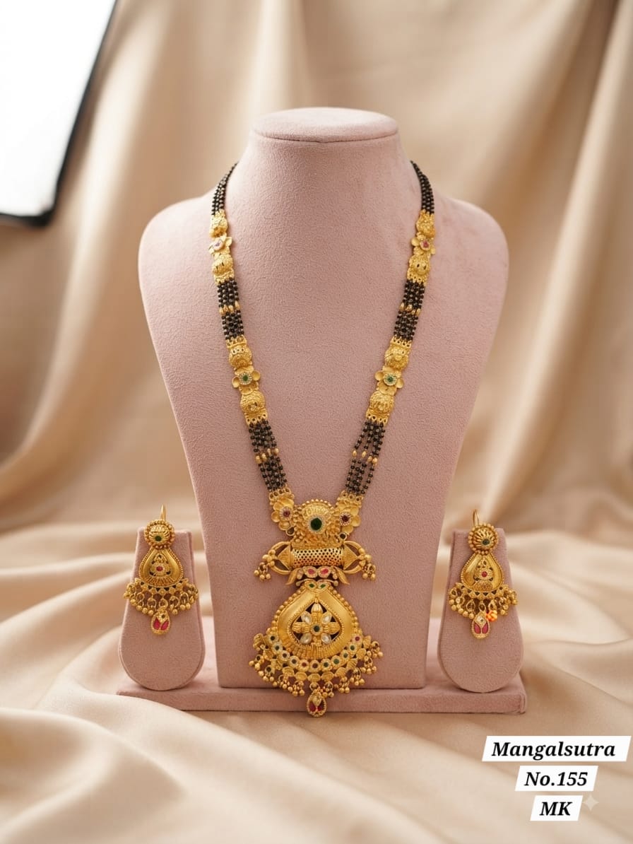 WhatsApp Image 2026-09-09 at 10.00.37 Brass Hight Gold Rajwadi Mangalsutra 0118 - Image 1