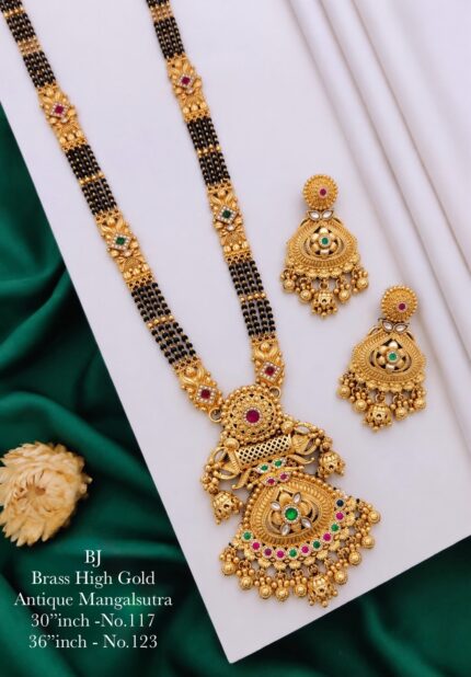 Brass Hight Gold Rajwadi Mangalsutra 0122