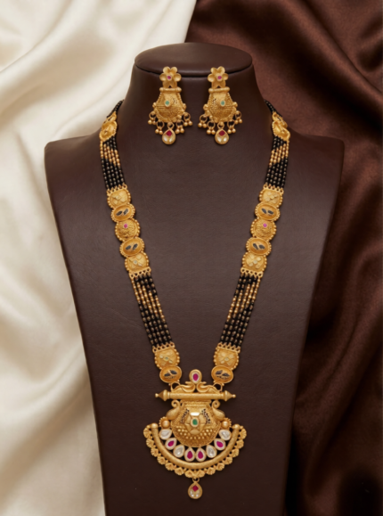 Brass Hight Gold Rajwadi Mangalsutra 0110