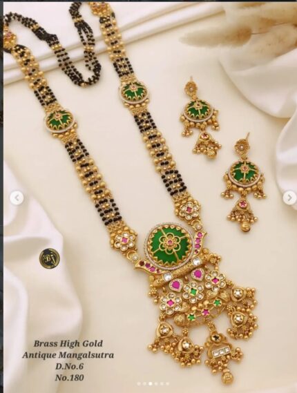 Brass Hight Gold Rajwadi Mangalsutra 0127